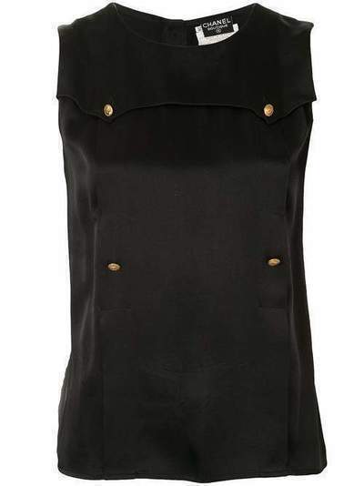 Chanel Pre-Owned двубортная блузка без рукавов 26621021