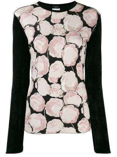 Chanel Pre-Owned блузка с принтом Camellia 130468