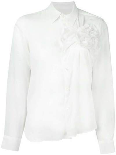 Comme Des Garçons Pre-Owned блузка с аппликацией-цветком CDG620