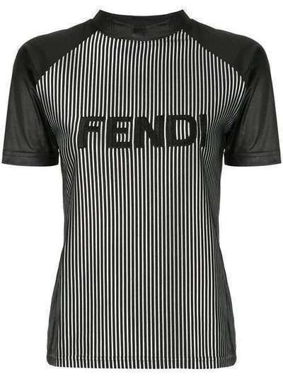 Fendi Pre-Owned футболка в полоску с логотипом N883DEL26111973
