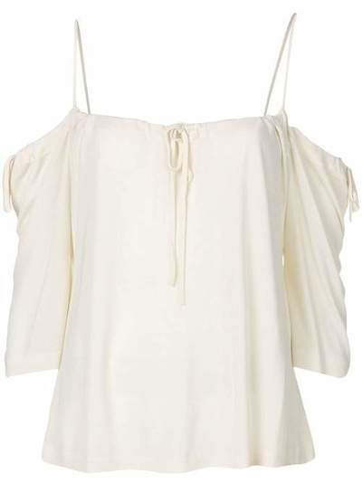 Yohji Yamamoto Pre-Owned блузка со спущенными плечами на бретельках YOH280
