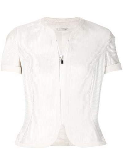 Versace Pre-Owned ребристая блузка на молнии VRS280A