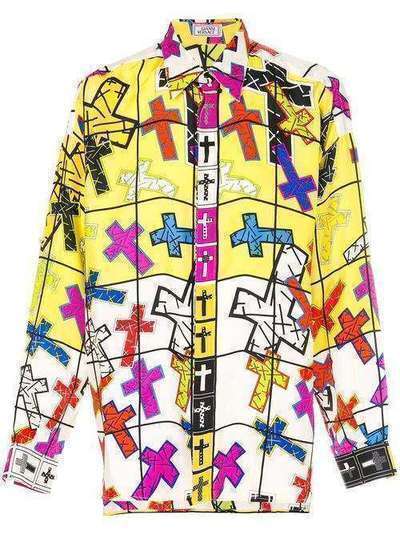 Versace Pre-Owned рубашка с принтом крестов VER254