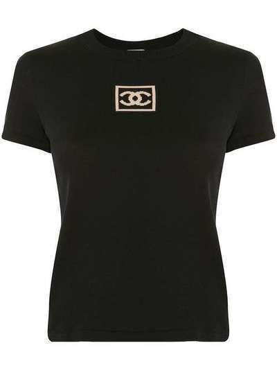Chanel Pre-Owned футболка 2003-го года с нашивкой CC