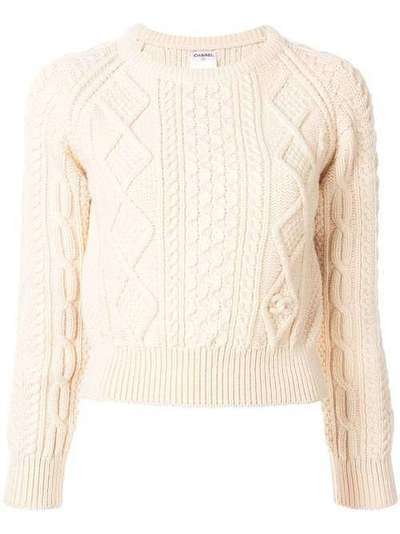 Chanel Pre-Owned свитер фактурной вязки AB028