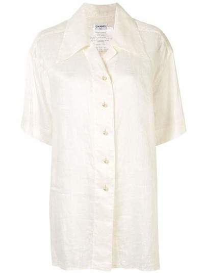 Chanel Pre-Owned рубашка с пуговицами из искусственного жемчуга 00420117G1360P1920007