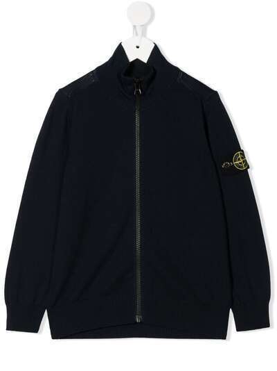 Stone Island Junior кардиган на молнии с логотипом