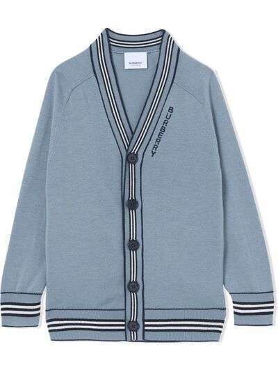 Burberry Kids кардиган с отделкой Icon Stripe