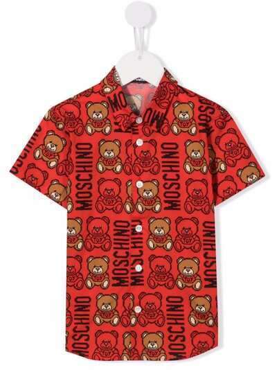 Moschino Kids teddy bear-print short-sleeved shirt