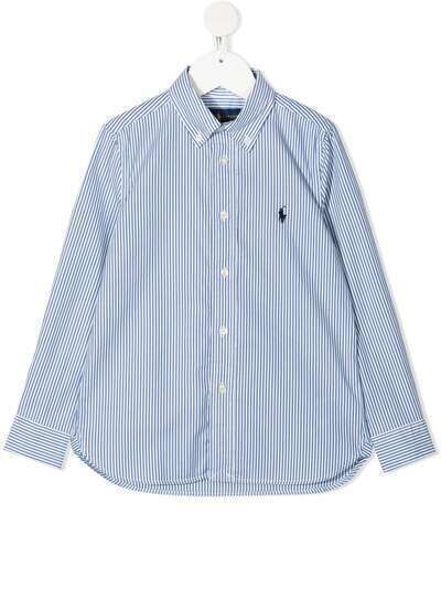 Ralph Lauren Kids полосатая рубашка с вышитым логотипом