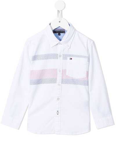 Tommy Hilfiger Junior рубашка оксфорд с контрастными полосками