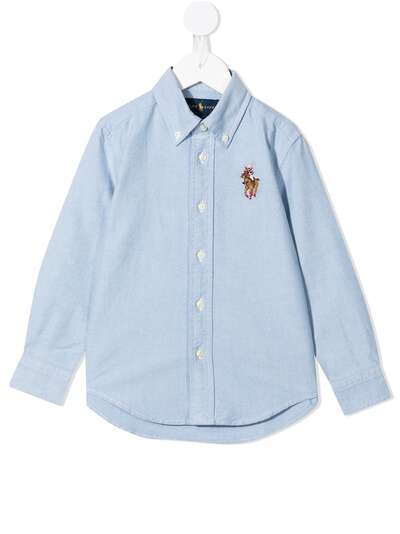 Ralph Lauren Kids рубашка с вышитым логотипом