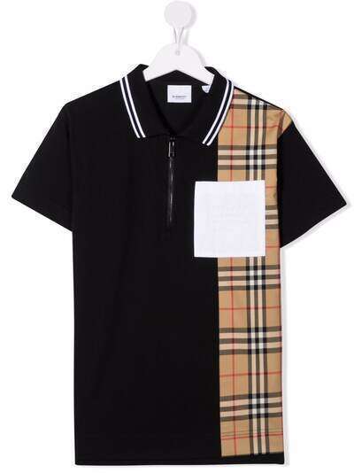 Burberry Kids рубашка поло в клетку Vintage Check