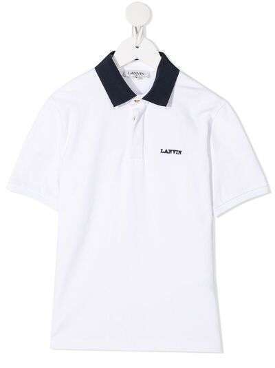 LANVIN Enfant рубашка поло с вышитым логотипом