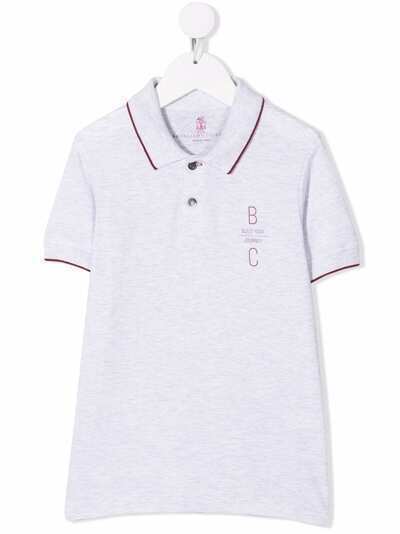 Brunello Cucinelli Kids рубашка поло с логотипом