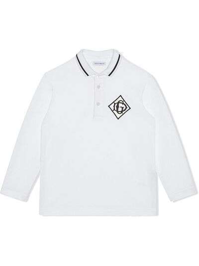 Dolce & Gabbana Kids рубашка поло с вышитым логотипом