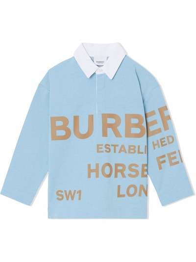 Burberry Kids рубашка с длинными рукавами и принтом Horseferry