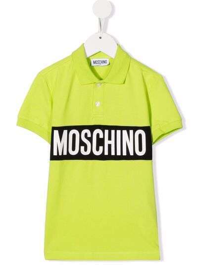 Moschino Kids logo-print short-sleeved polo shirt