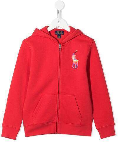 Ralph Lauren Kids худи на молнии с вышитым логотипом