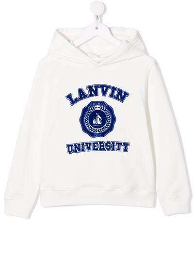 LANVIN Enfant худи с вышитым логотипом