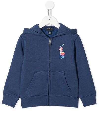 Ralph Lauren Kids худи на молнии с вышитым логотипом