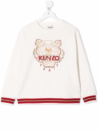 Kenzo Kids толстовка с вышивкой Tiger Head