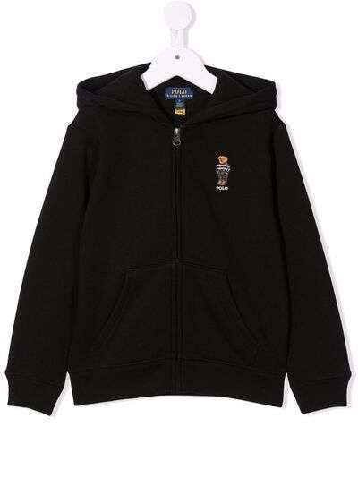 Ralph Lauren Kids худи на молнии с вышивкой Polo Bear