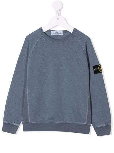 Stone Island Junior толстовка с нашивкой-логотипом