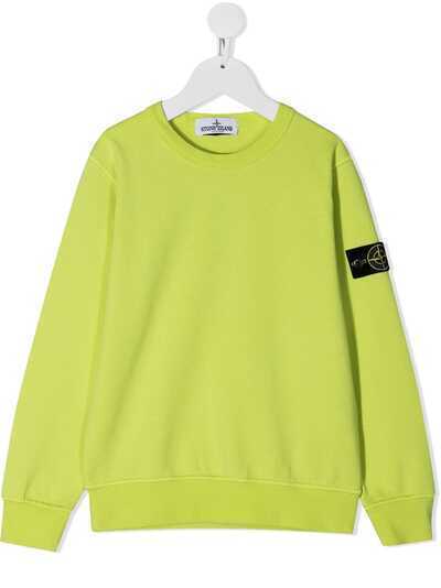 Stone Island Junior толстовка с нашивкой-логотипом