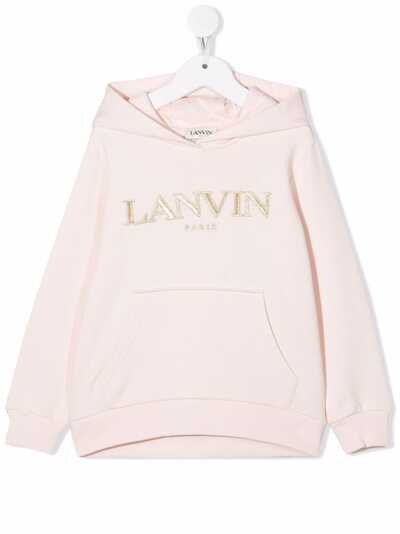 LANVIN Enfant худи с вышитым логотипом