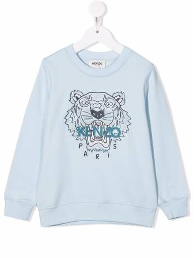 Kenzo Kids толстовка с принтом Tiger