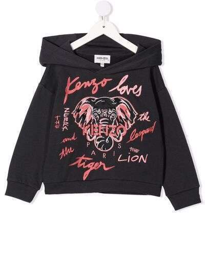 Kenzo Kids худи с вышитым логотипом