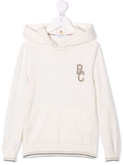 Brunello Cucinelli Kids худи с нашивкой-логотипом