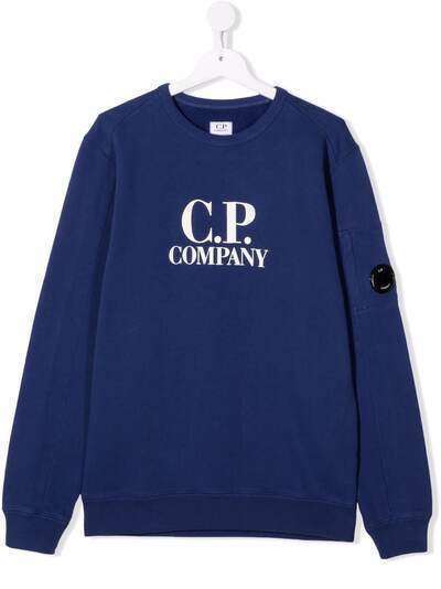 C.P. Company Kids толстовка с логотипом и круглым вырезом