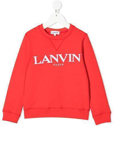 LANVIN Enfant толстовка с вышитым логотипом