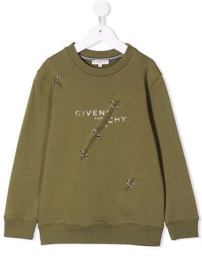 Givenchy Kids толстовка с эффектом потертости