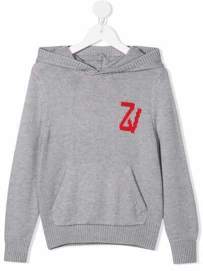 Zadig & Voltaire Kids джемпер с капюшоном и принтом