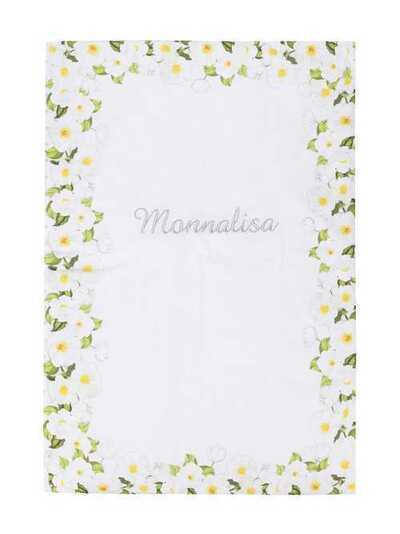 Monnalisa одеяло с цветочным принтом и логотипом 3550115008
