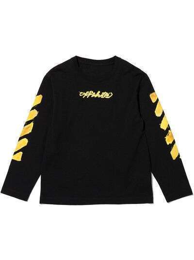 Off-White Kids футболка с длинными рукавами и логотипом