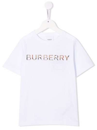 Burberry Kids рубашка с логотипом