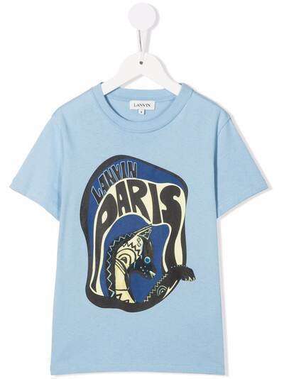 LANVIN Enfant футболка Paris с графичным принтом