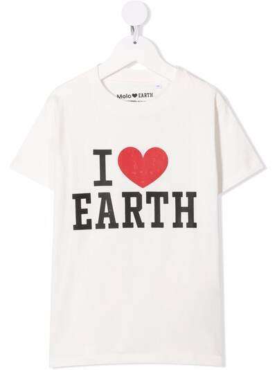 Molo футболка с принтом I Love Earth