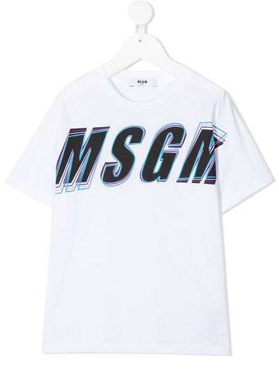 MSGM Kids футболка с графичным принтом и логотипом