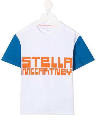 Stella McCartney Kids футболка оверсайз с логотипом