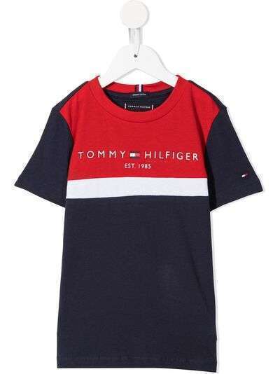 Tommy Hilfiger Junior футболка в стиле колор-блок с логотипом