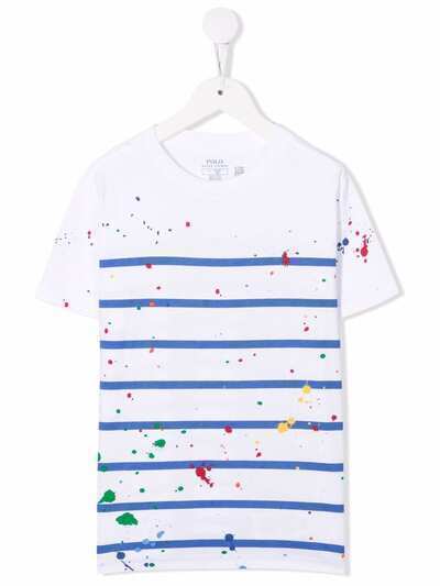 Ralph Lauren Kids футболка с эффектом разбрызганной краски