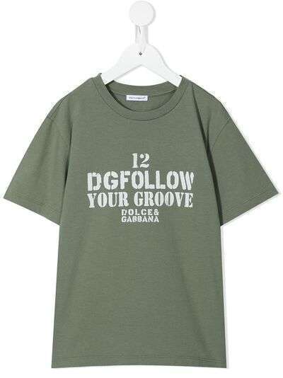 Dolce & Gabbana Kids футболка с принтом Iconic