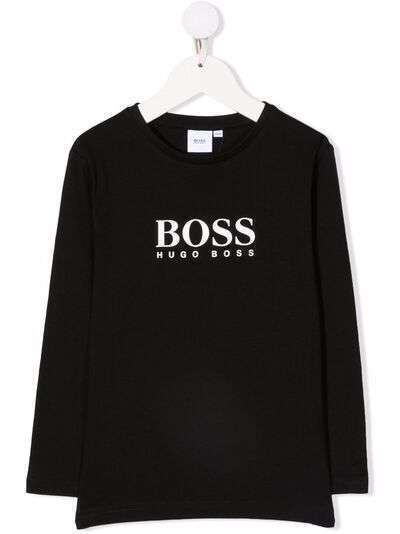 BOSS Kidswear футболка с длинными рукавами и логотипом