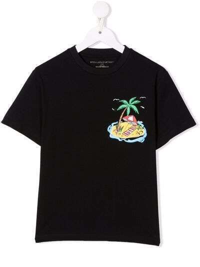 Stella McCartney Kids футболка с принтом Good Vibes