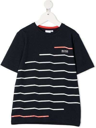 BOSS Kidswear футболка с контрастными полосками